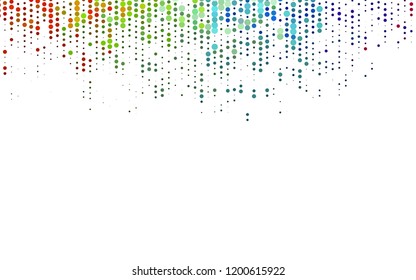 Light Multicolor, Rainbow vector texture with disks. Glitter abstract illustration with blurred drops of rain. Pattern for ads, leaflets.