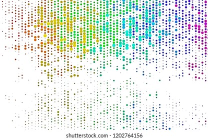 Light Multicolor, Rainbow vector texture with disks. Blurred bubbles on abstract background with colorful gradient. Design for posters, banners.