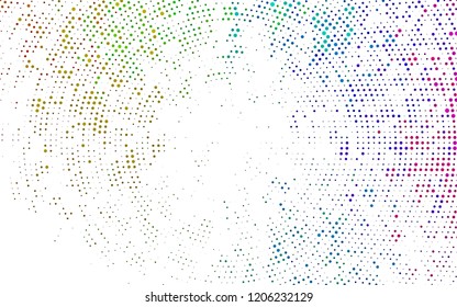 Light Multicolor, Rainbow vector texture with disks. Illustration with set of shining colorful abstract circles. Design for business adverts.