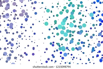 Light Multicolor, Rainbow vector texture with disks. Glitter abstract illustration with blurred drops of rain. Pattern for ads, booklets.