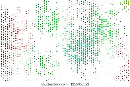 Light Multicolor, Rainbow vector texture with disks. Blurred decorative design in abstract style with bubbles. Design for posters, banners.