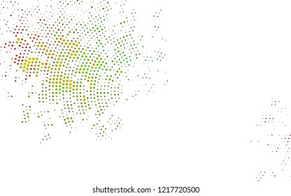 Light Multicolor, Rainbow vector texture with disks. Blurred bubbles on abstract background with colorful gradient. Pattern of water, rain drops.