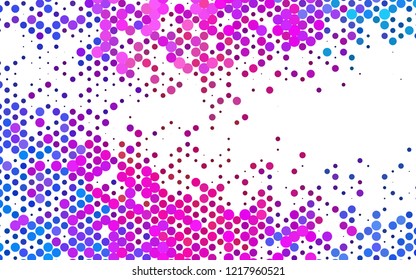 Light Multicolor, Rainbow vector texture with disks. Modern abstract illustration with colorful water drops. Design for posters, banners.