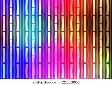 Light Multicolor, Rainbow vector texture with colored lines. Lines on blurred abstract background with gradient. The pattern can be used as ads, poster, banner for commercial.