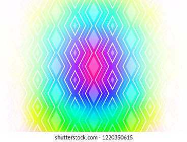 Light Multicolor, Rainbow vector texture with lines, rhombuses. Shining colorful illustration with lines, rectangles. Backdrop for TV commercials.