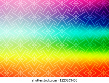 Light Multicolor, Rainbow vector texture with colored lines. Lines on blurred abstract background with gradient. Best design for your ad, poster, banner.