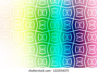 Light Multicolor, Rainbow vector texture with colored lines. Shining illustration with lines on abstract template. Pattern for business booklets, leaflets.