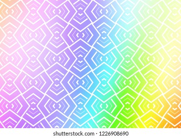 Light Multicolor, Rainbow vector texture with colored lines. Lines on blurred abstract background with gradient. Pattern for ads, posters, banners.