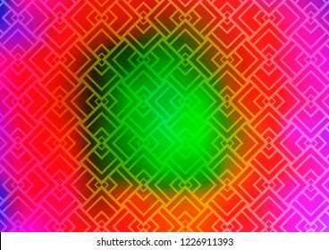 Light Multicolor, Rainbow vector texture with colored lines. Modern geometrical abstract illustration with staves. Pattern for ads, posters, banners.