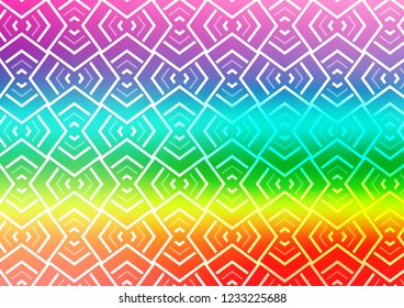 Light Multicolor, Rainbow vector texture with colored lines. Blurred decorative design in simple style with lines. Pattern for websites, landing pages.