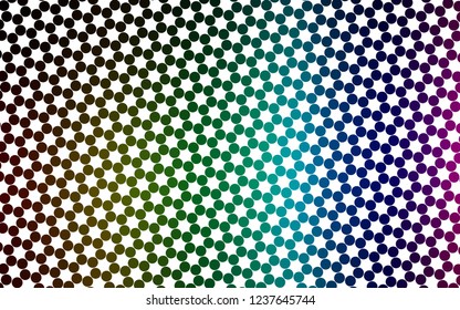 Light Multicolor, Rainbow vector texture with disks. Illustration with set of shining colorful abstract circles. Template for your brand book.