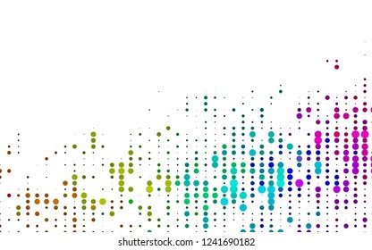 Light Multicolor, Rainbow vector texture with disks. Blurred bubbles on abstract background with colorful gradient. Pattern for ads, leaflets.