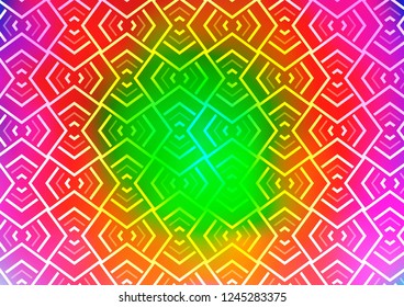 Light Multicolor, Rainbow vector texture with colored lines. Glitter abstract illustration with colored sticks. Backdrop for TV commercials.