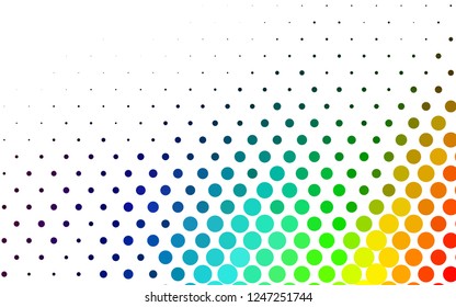Light Multicolor, Rainbow vector texture with disks. Beautiful colored illustration with blurred circles in nature style. Design for posters, banners.