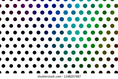 Light Multicolor, Rainbow vector texture with disks. Blurred decorative design in abstract style with bubbles. Template for your brand book.