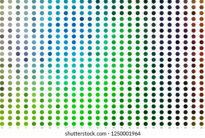Light Multicolor, Rainbow vector texture with disks. Glitter abstract illustration with blurred drops of rain. Template for your brand book.
