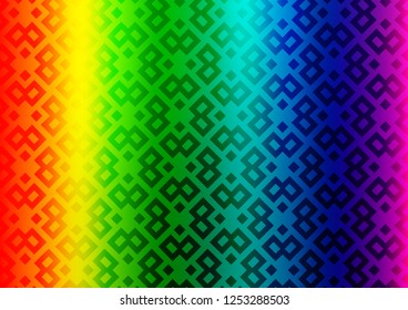 Light Multicolor, Rainbow vector texture in rectangular style. Decorative design in abstract style with rectangles. Smart design for your business advert.