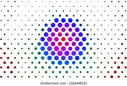 Light Multicolor, Rainbow vector texture with disks. Abstract illustration with colored bubbles in nature style. Pattern for ads, leaflets.