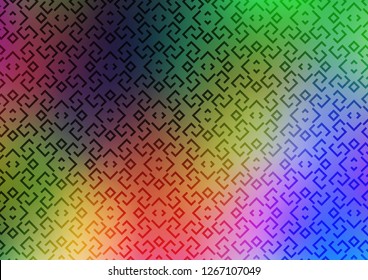 Light Multicolor, Rainbow vector texture with colored lines. Decorative shining illustration with lines on abstract template. Pattern for ads, posters, banners.