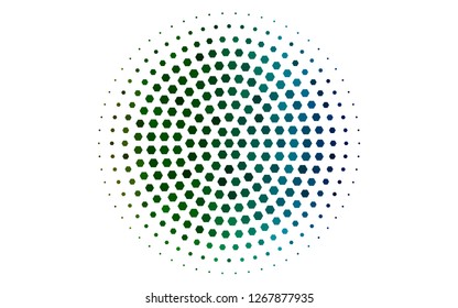 Light Multicolor, Rainbow vector texture with colorful hexagons. Illustration of colored hexagons on white surface. Pattern for ads, leaflets.