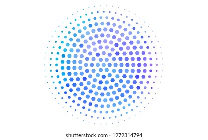 Light Multicolor, Rainbow vector texture with colorful hexagons. Glitter abstract illustration in hexagonal style. New design for website's poster, banner.