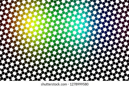 Light Multicolor, Rainbow vector texture with disks. Illustration with set of shining colorful abstract circles. Template for your brand book.