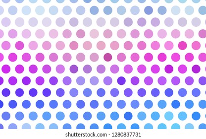 Light Multicolor, Rainbow vector texture with disks. Abstract illustration with colored bubbles in nature style. Pattern for ads, leaflets.
