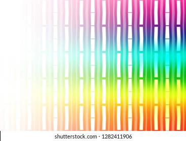 Light Multicolor, Rainbow vector texture with colored lines. Decorative shining illustration with lines on abstract template. The pattern can be used as ads, poster, banner for commercial.