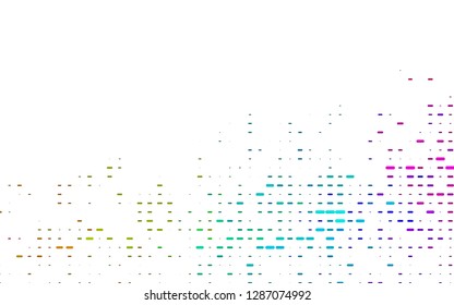 light Multicolor, Rainbow vector texture with colored lines. Modern geometrical abstract illustration with staves. The pattern can be used as ads, poster, banner for commercial.