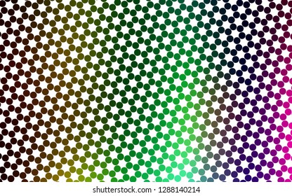 Light Multicolor, Rainbow vector texture with disks. Illustration with set of shining colorful abstract circles. Template for your brand book.