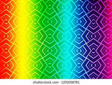 Light Multicolor, Rainbow vector texture with colored lines. Lines on blurred abstract background with gradient. Pattern for business booklets, leaflets.