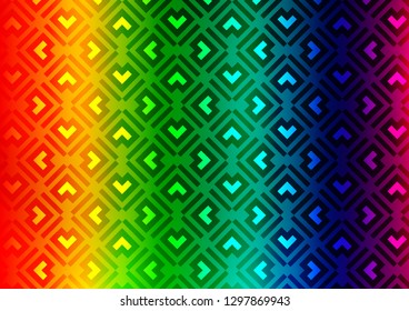 Light Multicolor, Rainbow vector texture with colored lines. Lines on blurred abstract background with gradient. Pattern for websites, landing pages.