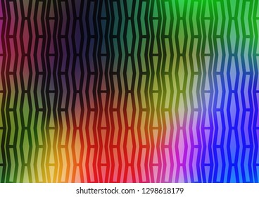 Light Multicolor, Rainbow vector texture with colored lines. Glitter abstract illustration with colored sticks. The pattern can be used as ads, poster, banner for commercial.