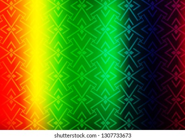 Light Multicolor, Rainbow vector texture with colored lines. Shining illustration with lines on abstract template. Pattern for websites, landing pages.