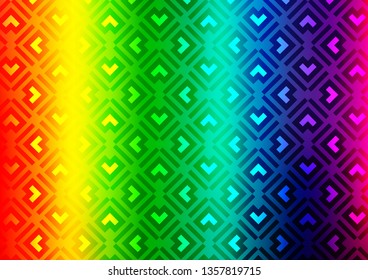 Light Multicolor, Rainbow vector texture with colored lines. Lines on blurred abstract background with gradient. Smart design for your business advert.