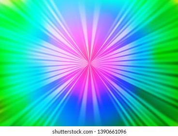 Light Multicolor, Rainbow vector texture with colored lines. Glitter abstract illustration with colored sticks. Pattern for websites, landing pages.