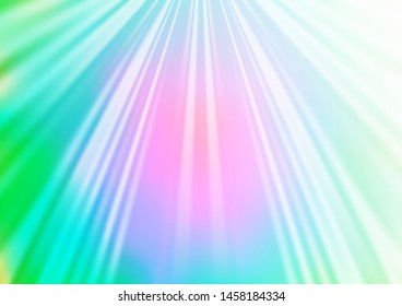 Light Multicolor, Rainbow vector texture with colored lines. Blurred decorative design in simple style with lines. Backdrop for TV commercials.