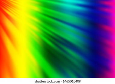 Light Multicolor, Rainbow vector texture with colored lines. Lines on blurred abstract background with gradient. Pattern for websites, landing pages.