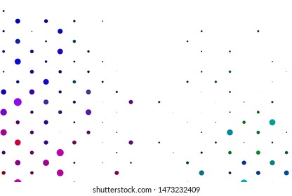 Light Multicolor, Rainbow vector texture with disks. Blurred decorative design in abstract style with bubbles. Template for your brand book.