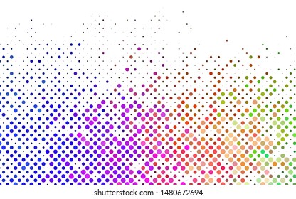 Light Multicolor, Rainbow vector texture with disks. Glitter abstract illustration with blurred drops of rain. Pattern for ads, leaflets.