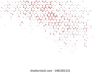 Light Multicolor, Rainbow vector texture with ABC characters. Shining colorful illustration with isolated letters. The pattern can be used as ads, poster, banner for books.