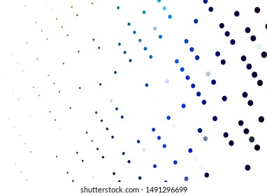 Light Multicolor, Rainbow vector texture with disks. Abstract illustration with colored bubbles in nature style. Pattern for beautiful websites.