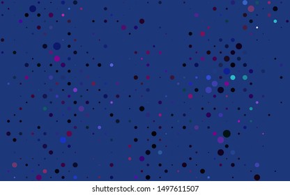 Light Multicolor, Rainbow vector texture with disks. Glitter abstract illustration with blurred drops of rain. Pattern of water, rain drops.