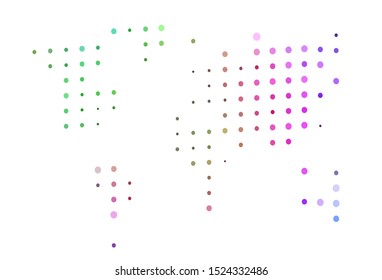 Light Multicolor, Rainbow vector texture with disks. Beautiful colored illustration with blurred circles in nature style. Pattern for beautiful websites.