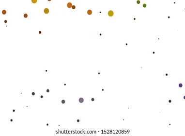 Light Multicolor, Rainbow vector texture with disks. Beautiful colored illustration with blurred circles in nature style. Design for business adverts.