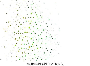 Light Multicolor, Rainbow vector texture with playing cards. Illustration with set of hearts, spades, clubs, diamonds. Pattern for booklets, leaflets of gambling houses.