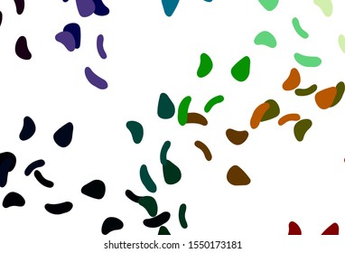 Light Multicolor, Rainbow vector texture with random forms. Colorful chaotic forms with gradient in modern style. Background for a cell phone.