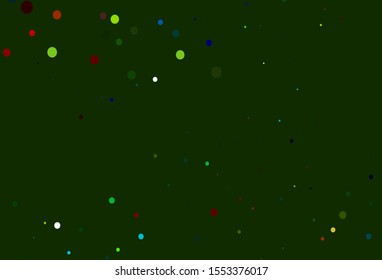Light Multicolor, Rainbow vector texture with disks. Blurred decorative design in abstract style with bubbles. Template for your brand book.