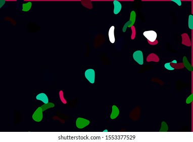 Light Multicolor, Rainbow vector texture with random forms. Decorative design in abstract style with random forms. Best smart design for your business.