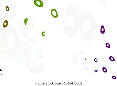 Light Multicolor, Rainbow vector texture with disks. Illustration with set of shining colorful abstract circles. Pattern of water, rain drops.